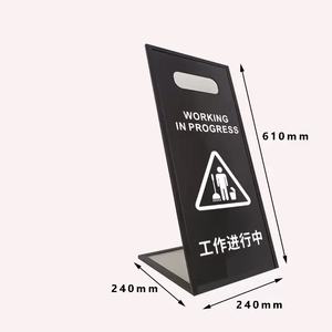 Panneau d'avertissement antidérapant en acrylique, Panneau de signalisation « Attention, marches en travaux », Fabricant de panneaux d'avertissement, Vente en gros - Product Image 2