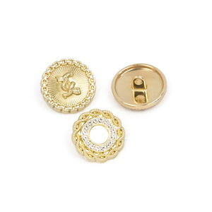 Luxury Round Metal Shank <b>Buttons</b> With Rhinestones And Embossed Designs Gold Color For Clothing Accessories - Product Image 4