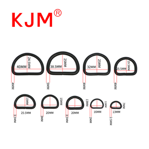 Túi phần cứng 1 inch Nylon vải sắt D kim loại màu đen D Ring cho Phụ kiện túi xách - Product Image 2