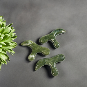 Herramienta de masaje de pies Xiuyan Jade directa de fábrica, masajeador Gua Sha de espalda de Jade Natural para relajación facial y corporal, venta al por mayor - Product Image 2