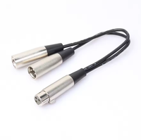 Neues hochwertiges 0,3m XLR-Buchse auf Doppel-XLR-Stecker Splitterkabel mit Zinklegierungs-Steckverbinder und PVC-Ummantelung für professionelle Videolautsprecher