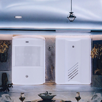 Sensor Gerak Pintu Bisnis Pintar Terlaris, Bel Nirkabel dengan Receiver Plug-in, Detektor PIR, Sistem Keamanan Rumah Berbahan ABS