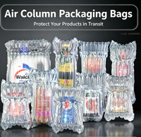 Sac gonflable à colonnes d'air antichoc et anti-humidité, emballage de protection en PE, taille personnalisée, logo, pour bouteilles de vin, de sauce ou articles fragiles