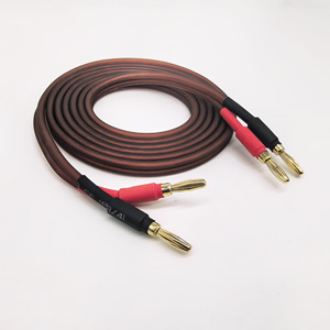 Câble de haut-parleur à double prise banane de longueur personnalisée 1m 2m 5m 10m, câble audio HiFi OFC avec connecteurs plaqués or 24K - Product Image 2