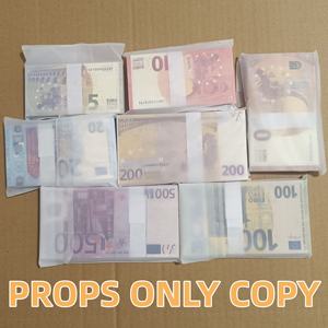 100 pièces de billets de banque factices <span class=keywords><strong>Euro</strong></span> durables et jetons de jeu - Articles de fête fantaisie pour décorations d'événements multi-occasions - Product Image 6
