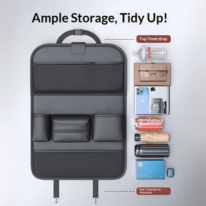 Leder-Autositz-Rückentasche, Aufbewahrungsbox für den Rücksitz, Esstisch zum Aufhängen, tragbarer Rücksitz-Organizer - Product Image 3