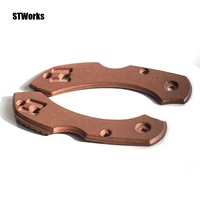 Usine OEM Fabrication Laiton Cuivre edc couteaux accessoires Poignée Couteau Cadre pour spyderco