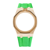 Gros Bracelet FKM premium avec boîtier bumper acier inox pour Swatch x AP Royal Pop Mod Kit sport luxe robuste