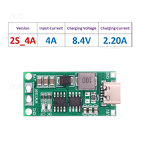 Placa de Carga Rápida para Baterías de Litio Tipo C 2S 3S 4S para Celdas de Polímero de Litio 18650 de 8.4V 12.6V 16.8V