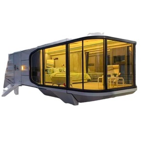 Steel Cartridge Mobile Travel Home 4-6 Persons Gray Integrated <b>House</b> With <b>Bed</b> For Outdoor Living - Product Image 4