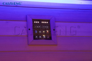 2025 caisheng Hot Bán <span class=keywords><strong>1</strong></span> người trong nhà tắm hơi hồng ngoại hemlock chất liệu với môi trường xung quanh ánh sáng Loa - Product Image 4