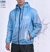Veste coupe-vent légère à imprimé léopard et guépard personnalisé, réactive à l'eau, imperméable, changeant de couleur, pour homme, style streetwear outdoor