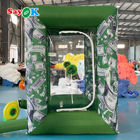 Cabine à argent gonflable personnalisée avec machine à souffler l'argent