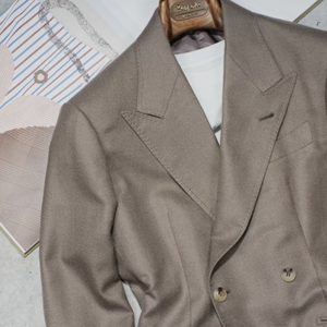 Costume de mariage classique et formel pour homme, style italien, en laine, cachemire et soie, double boutonnage, motif chevrons, de qualité supérieure, par <span class=keywords><strong>Dormeuil</strong></span> - Product Image 2