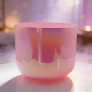 Cuenco de Cristal Alquímico HF para Baño de Sonido Curativo, Cuarzo Transparente, Rosa Opaco, <span class=keywords><strong>Cuencos</strong></span> de Sonido de Cristal de Luz Cósmica para Meditación - Product Image 1