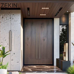 Zekin Customized Aluminum Alloy Security doors As2047 Certified Tempered Glass Heat Insulation Entry Front Doors - Product Image 1