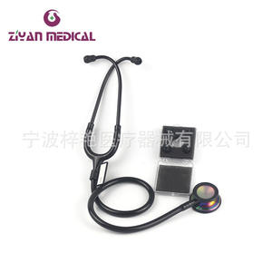 Estetoscopio de Acero Inoxidable ZY-5013 Totalmente Negro con Cabeza Arcoíris y Transmisión de Sonido Clara, Suministrado por el Fabricante - Product Image 5