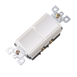 Interrupteur de lumière PC américain 15A Interrupteur électrique 2 groupes 1 voie <span class=keywords><strong>pour</strong></span> usage domestique Interrupteur pris en charge Max 120V - Product Image 2