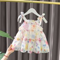 Nouvelle Robe d'Été Sans Manches pour Filles, Robe à Bretelles pour Bébé, Vêtements de Mode pour Bébé