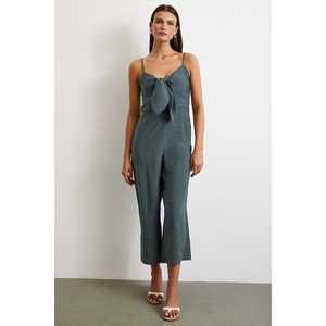 Combinaison minimaliste à taille haute et bretelles, verte, sans manches, pour femme, style quotidien - Product Image 5