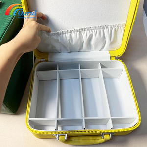 Luxury 8-Slot PU Leather <b>Watch</b> Storage <b>Case</b>, Portable Zippered <b>Watch</b> Organizer Box with Handle for Travel & Display - Product Image 6