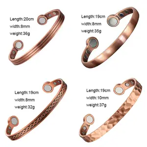 Nouveau Bracelet Magnétique de Santé en Cuivre Pur à 99,95% pour Arthrite, Vente Chaude 2026, Hommes et Femmes - Product Image 2