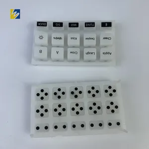 Produits en caoutchouc de silicone personnalisés Clavier de télécommande de couverture de clé en silicone pour appareils ménagers