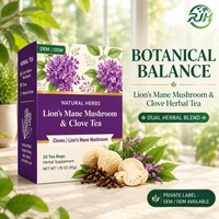 Tisane Naturelle de Champignons Crinière de Lion et Clou de Girofle – Bien-être Digestif, Soin Apaisant, Boisson Herbal, Nettoyage et Confort Abdominal, Infusion Botanique Santé