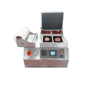 Fast food takeaway container tray automatic sealer machine vacuum packing nitrogen gas flushing and printer