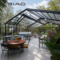 Kit de véranda à toit en pente en aluminium avec panneaux de verre, pour patio et jardin, taille personnalisée, OEM ODM pour villa et cour arrière