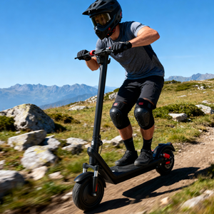 Skuter Listrik Off-Road Motor Brushless Ban Tubeless 10" Rem Cakram Ganda & Peredam Kejut Skuter Lipat untuk Dewasa - Product Image 1