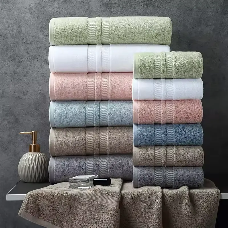 Set di asciugamani per la vendita diretta in fabbrica 100% cotone più spesso e morbido assorbente di alta qualità set di asciugamani da cucina a buon mercato