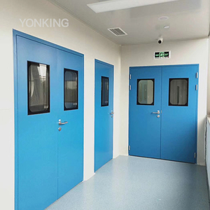 Porta per Camera Bianca Ospedaliera a Doppia Anta in Acciaio per Farmacia con Serratura Standard Europea - Fornitore - Product Image 4