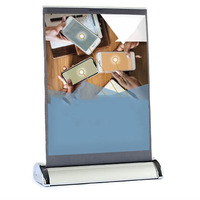 Mini support de bannière publicitaire de table de bureau d'intérieur personnalisé caractéristique enroulable caractéristique pliable