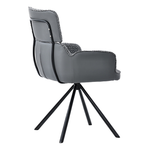 Nórdico clásico tapizado acento moderno tela blanca terciopelo cocina comedor Mesa <span class=keywords><strong>muebles</strong></span> comedor sillas patas de Metal - Product Image 4