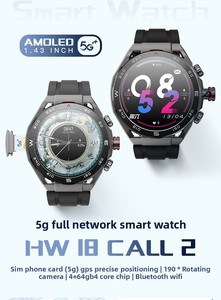 สมาร์ทวอทช์ขนาด 1.43 นิ้ว พร้อมซิมการ์ด กล้องคู่ ระบบ SOS GPS WIFI ติดตามการออกกำลังกายและการนอนหลับ รับสายโทรศัพท์ ควบคุมระยะไกล รองรับ Android และ <span class=keywords><strong>IOS</strong></span> - Product Image 3