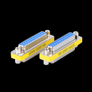 Adaptador DB25 hembra a hembra, conector D-Sub con tornillos para transferencia de señal de vídeo por puerto paralelo - Product Image 1