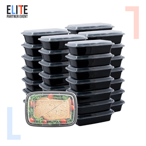 Meal Prep Containers With Lids 32oz Plastic Food Storage Containers 1 Compartment Lunch <strong>Boxes</strong> - Product Image 2