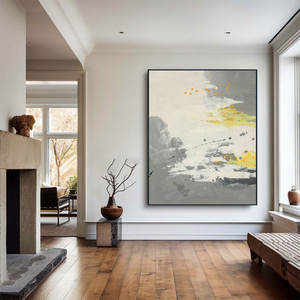 لوحة زيتية فنية جدارية تجريدية حديثة ومعاصرة مرسومة يدويًا على القماش لغرفة المعيشة من المصنع الأصلي - Product Image 4