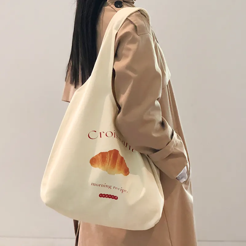 कस्टम मुद्रित इको पुनर्नवीनीकरण शॉपिंग बैग कंधे का पत्र बैग बैग बनियान टोटे बैग बनियान टोटे बैग