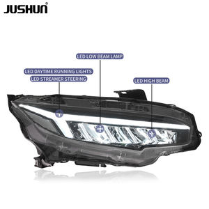 JUSHUN Blanc LED Phares Dragon Aile Style Installation Facile Promotion Des Ventes pour <span class=keywords><strong>Honda</strong></span> <span class=keywords><strong>Civic</strong></span> 2016-2021 Mise À Niveau 12V Nouvelle Ampoule - Product Image 5