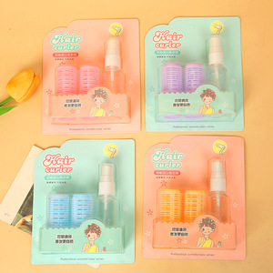 Hair Curler Plastic Cylindrical <b>Rollers</b> <b>Heatless</b> With Spray Bottle For Natural Waves General Use - Product Image 1