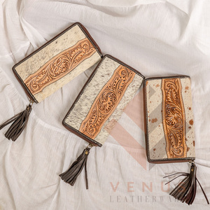 Bohemian Style Women's Fashion Heart Leather Wallet Portable <b>Long</b> Purse Clutch <b>Bag</b> for Spring and Winter Seasons - Product Image 2