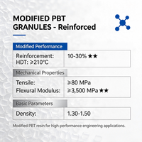 Granulés PBT modifiés, granulés de polybutylène téréphtalate modifié renforcés pour les applications automobiles et industrielles