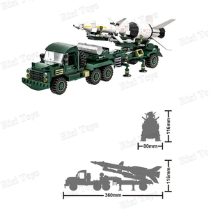 Wange <span class=keywords><strong>4512</strong></span> WW2 Quân Đội Quân Đội Lính Swat Tên lửa Xe Tải Vận Chuyển Xe Gạch Đồ Chơi Cho Bé Trai Xây Dựng Khối Bộ - Product Image 3