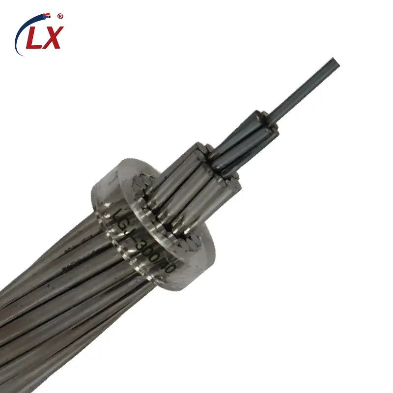 Проводники LX ACSR низкого/среднего/высокого напряжения электростанция без покрытия алюминиевая воздушная линия передачи многожильный проводник acsr