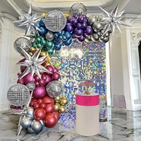 Vente en gros de ballons en feuille métallique 4D écologiques de 22 pouces pour les décorations de fêtes d'anniversaire, de mariage, de Noël et du Nouvel An