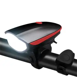ไฟจักรยานความสว่างสูงพร้อมแตรไฟจักรยานกันน้ำไฟหน้าจักรยาน LED พร้อมลำโพงสำหรับกีฬากลางแจ้ง