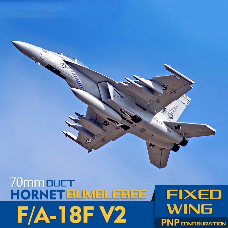 70mm Ducted Fan EDF Jet F18 PNP F/A-F V2 Hornet RC Airplane