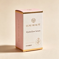Boîtes cosmétiques pliables en papier enduit écologique imprimées sur mesure, design fantaisie quadricolore, emballage pour flacon de gloss et lotion